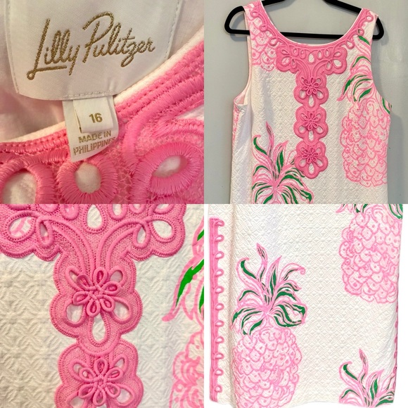 Lilly Pulitzer Dresses & Skirts - Lilly Pulitzer White Oversized Party Like A Pineapple Maxi Marleigh Shift 16 XL